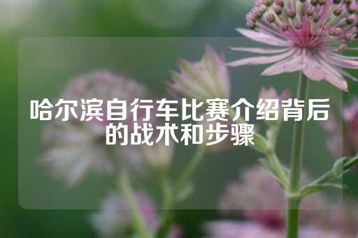 哈尔滨自行车比赛介绍背后的战术和步骤